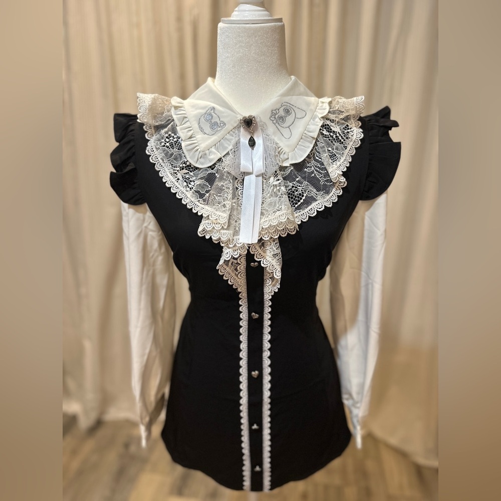 HoneyMikou HoneyPepper1X x Mikou Art “Momo” Black Women’s Medium Jfashion - Picture 4 of 11